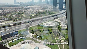 View at Dubai from the top of the Frame