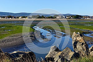 View at Dublin Bay in Sandymount Irishtown Nature Park