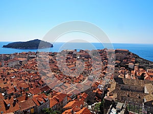 View of Dubrovnik from the city wall Croatia