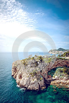 View of Dubrovnik coastline.
