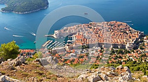 View of Dubrovnik, Croatia, from above