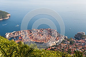 View of Dubrovnik from Srd mountain