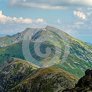 View of a Dumbier mountain top shooted from Chopok, famous Low Tatra mountain photo