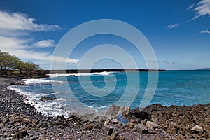 View of dumps, a popular surf spot on Maui. photo