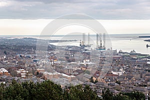 View of Dundee, Scotland, on a Winter Day