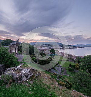 View of Dunoon from the castle ruins. photo