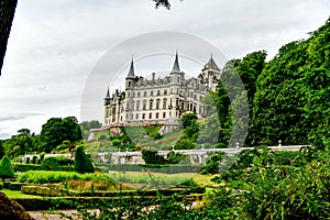 View of Dunrobin castle Scotland UK