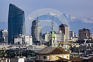 View from the Duomo di Milano in Italy