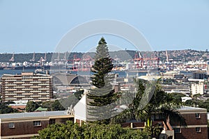 View of Durban Harbour as seen from the Berea