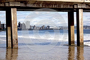 View Of Durban's Golden Mile Beachfront Framed By Pier