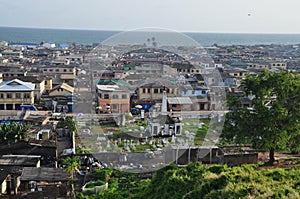 View on the Dutch Cemetery in Elmina, Ghana