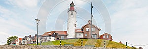 View from the Dutch IJsselmeer at the historic small village of