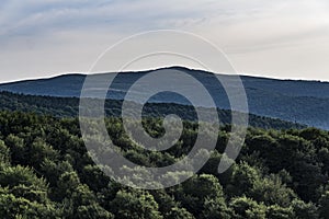 View from Dwernik Kamien Peak in Bieszczady Mountains in Poland