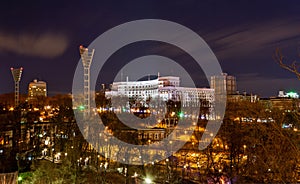 View of Dynamo stadium and Government House