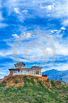 View of Dzong fortress outside Punakha