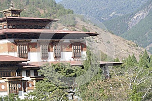 View of Dzong fortress outside Punakha