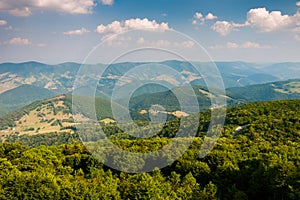 View east of mountains and valleys from Spruce Knob, West Virgin