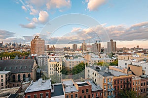 View of the East Village at sunset, in Manhattan, New York City photo