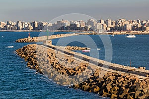 View of the Eastern Harbour in Alexandria, Egy