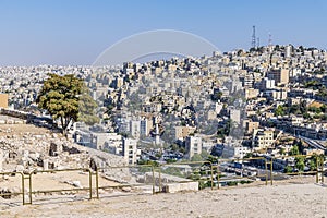 A view eastward from the citadel in Amman, Jordan