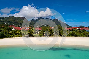 View of Eden Island Mahe Seychelles at sunny weather