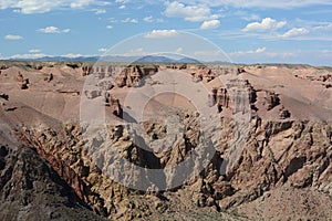 View of the edge of the canyon. Charyn National Park. Almaty region. Kazakhstan