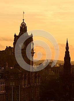 View of Edinburgh at dusk