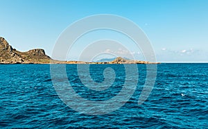 View of the Egadi Islands in the Mediterranean Sea in Sicily, Trapany, Italy