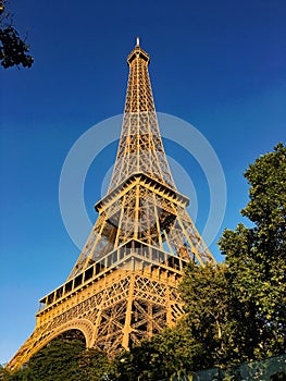 A view of the Eifel Tower in Paris