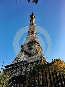 A view of the Eifel Tower in Paris