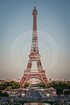 View on Eiffel Tower and Champ