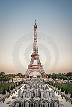 View on Eiffel Tower and Champ de Mars