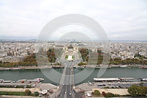 View from Eiffel Tower, Paris France