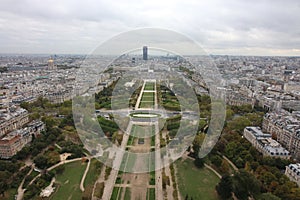 View from Eiffel Tower, Paris France