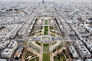 View from the Eiffel Tower, Paris. France