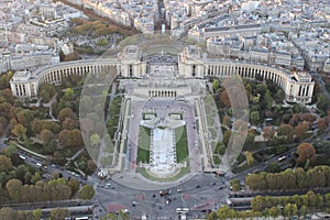View from the Eiffel Tower to the Place du TrocadÃÂ©ro, Paris, France photo