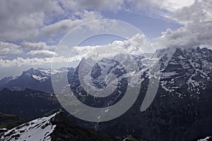 View of Eiger, Moench, Jungfrau from Schilthorn