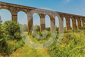 A view of the eighteenth century, three-kilometer long Nottolini aqueduct in Lucca Italy