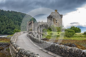 View of the Eilan Donan Castle in Scotland