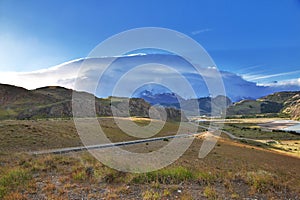 The view of El Chalten, Patagonia, Argentina