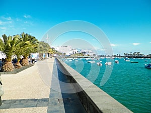 View of El Charco de San Gines, Lanzarote island. photo