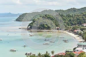 A view of El Nido`s shore and landscape