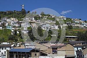 View of El Panecillo in Quito, Ecuador photo