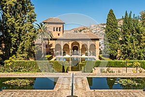 View at the El Partal building Alhambra in Granada, Spain photo