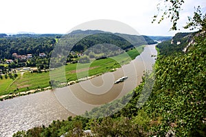 View on Elbe from Bastai, Rathen