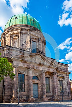 View of Elisabethkirche in Nurnberg, Germany