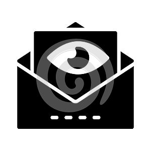 View email glyph flat vector icon
