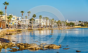 View of embankment at Paphos Harbour photo