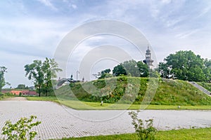 View with embankments in Zamosc, Poland