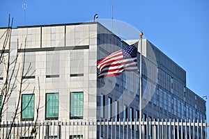 A view of the Embassy of the United States of America in Kyiv.